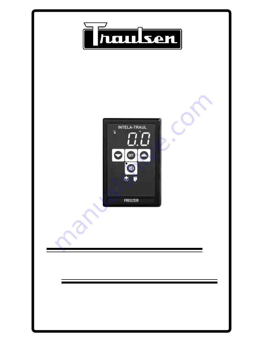 Traulsen INTELA-TRAUL Service Manual Download Page 1