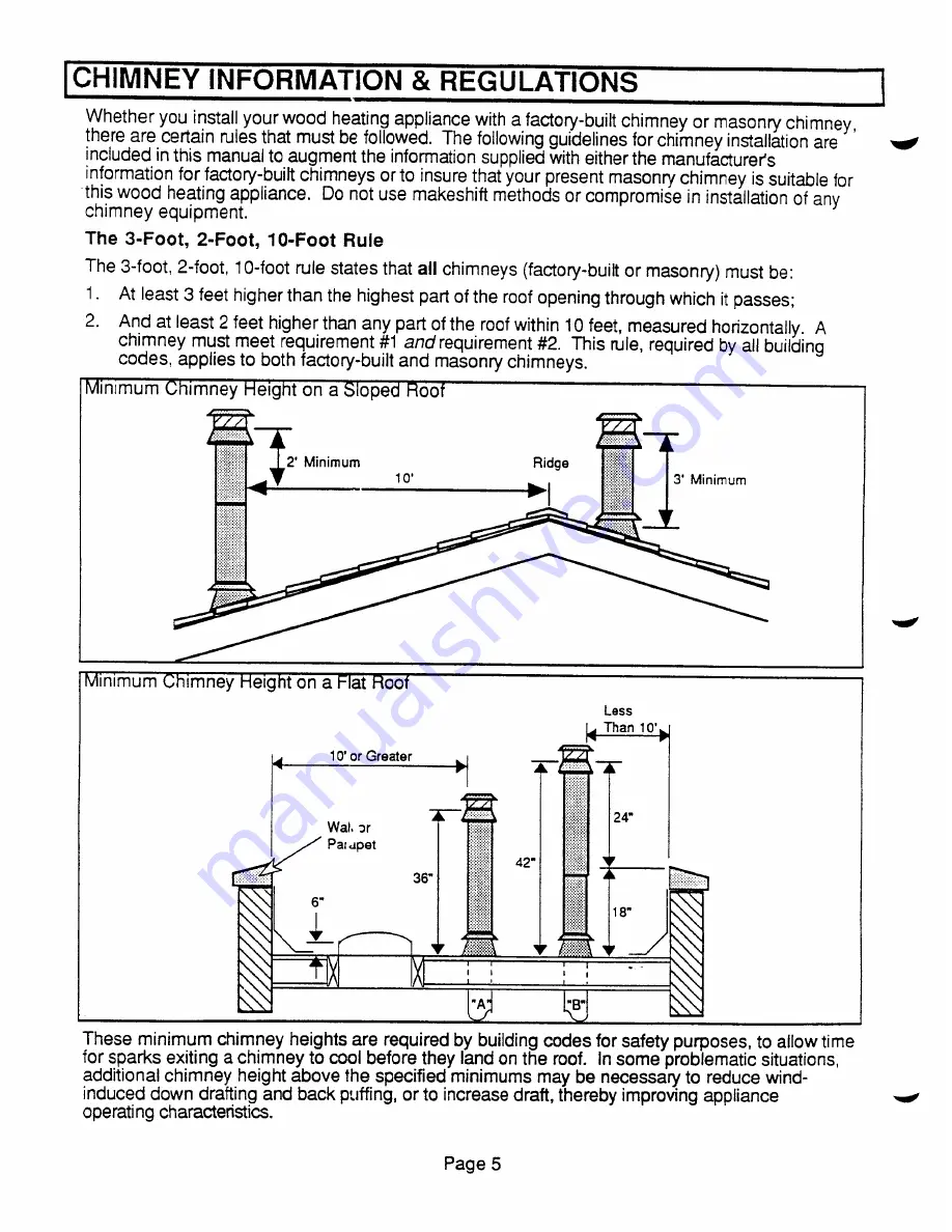 Travis Industries Avalon 796 45' flue Owner'S Manual Download Page 6