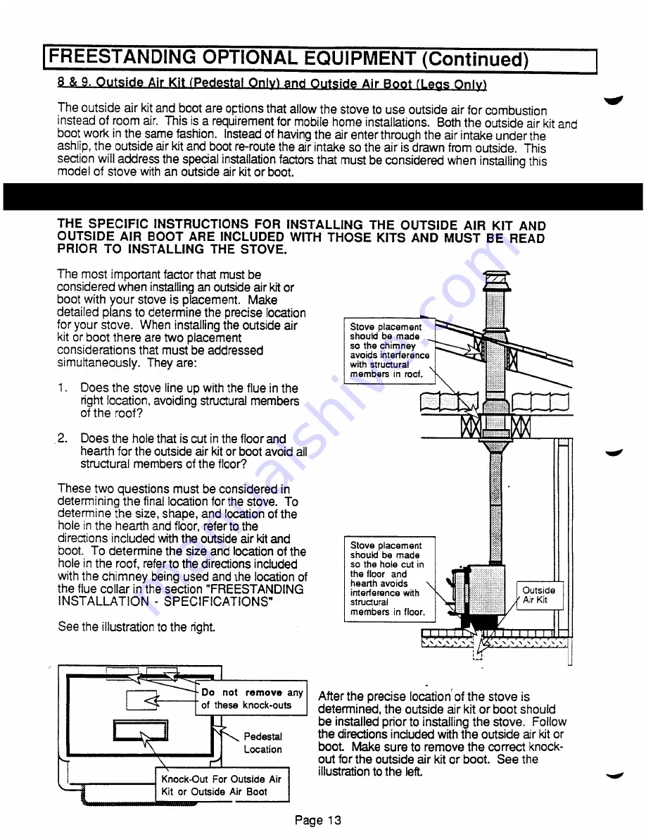 Travis Industries Avalon 796 45' flue Owner'S Manual Download Page 14