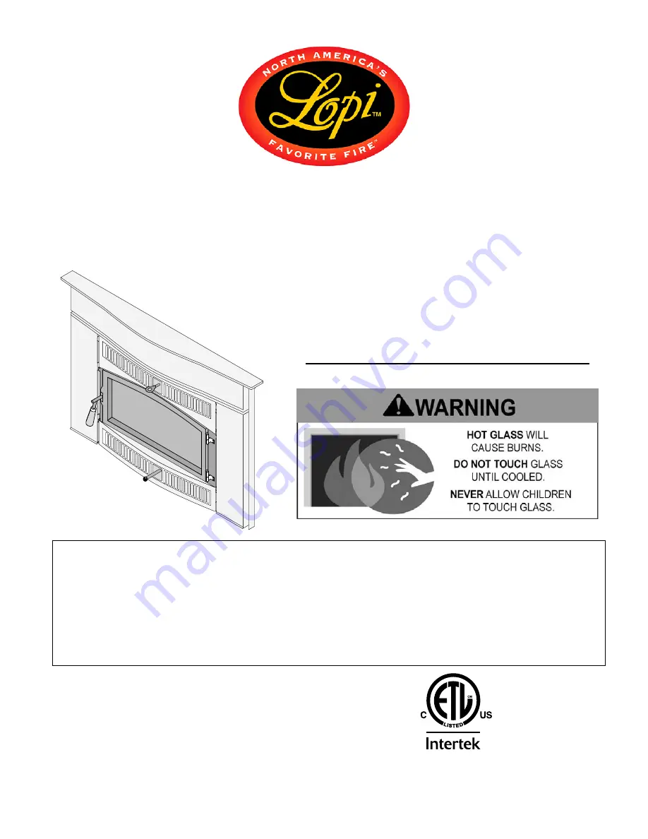 Travis Industries Cape Cod Insert Owner'S Manual Download Page 1