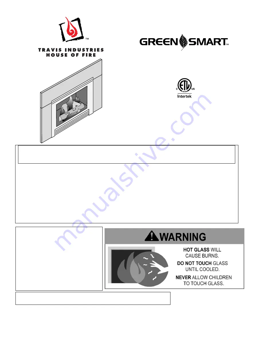 Travis Industries DVS GSR NB Owner'S Manual Download Page 1