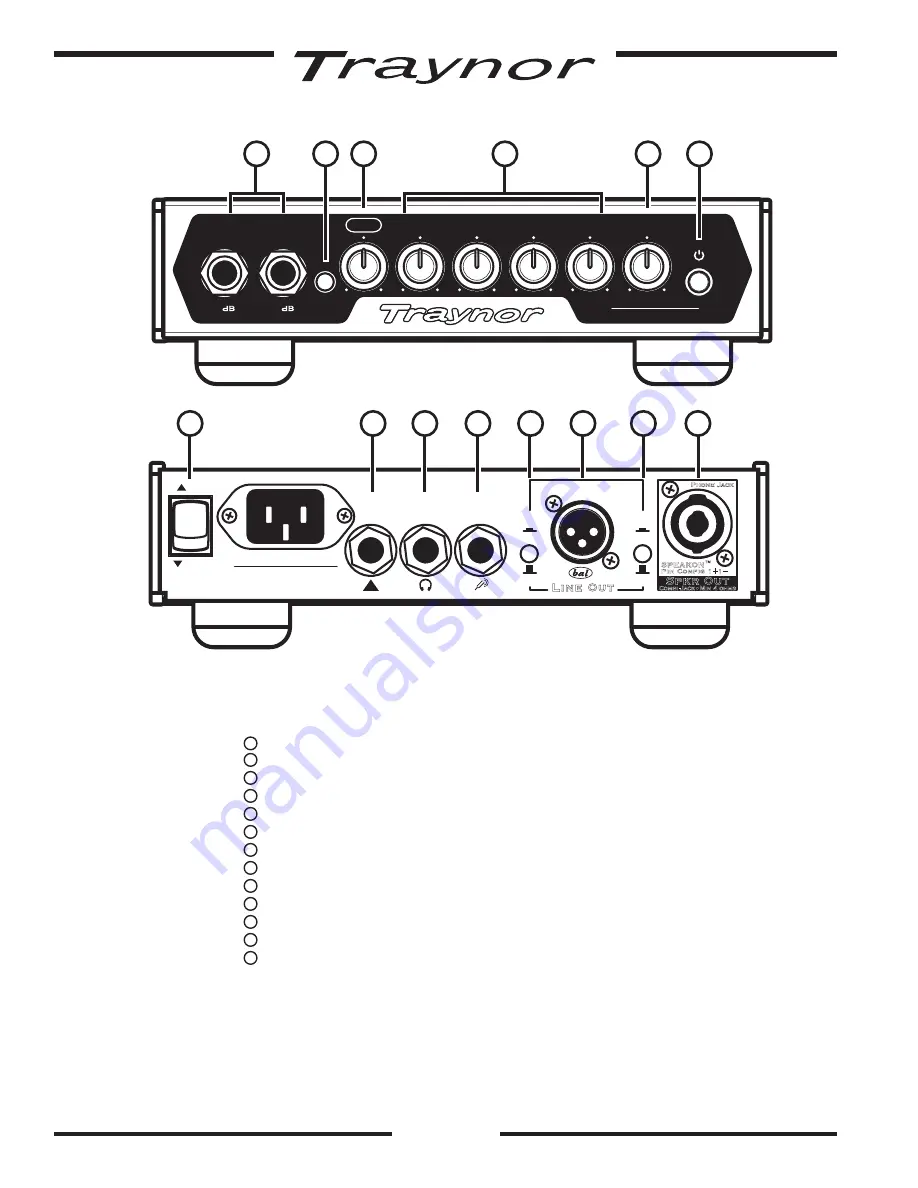 Traynor Small Block 200H Скачать руководство пользователя страница 4