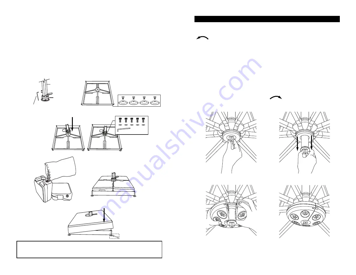 Treasure Garden Cantilever AKZ13 Assembly And Operation Manual Download Page 9