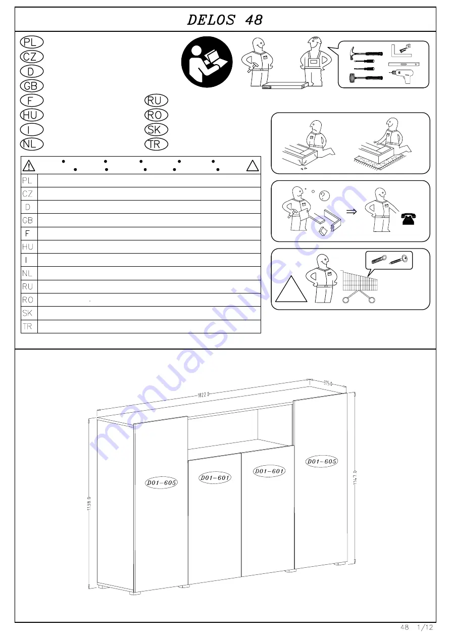 TRENDMANUFAKTUR 1359093930 Assembly Instruction Manual Download Page 1