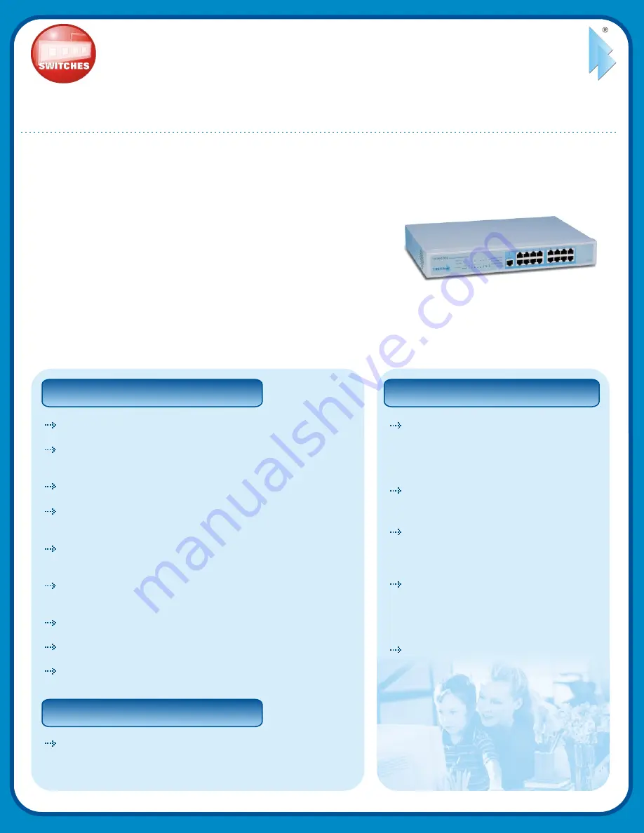 TRENDnet TE100-DX16 Specifications Download Page 1