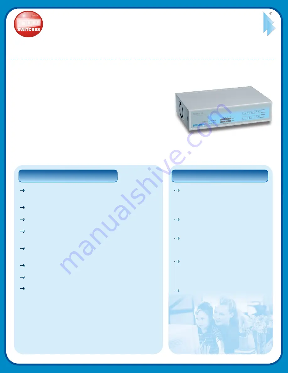 TRENDnet TE100-DX16E Specifications Download Page 1