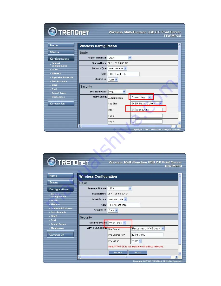 TRENDnet TE100-MP1U - Multi-Function Print Server Скачать руководство пользователя страница 15