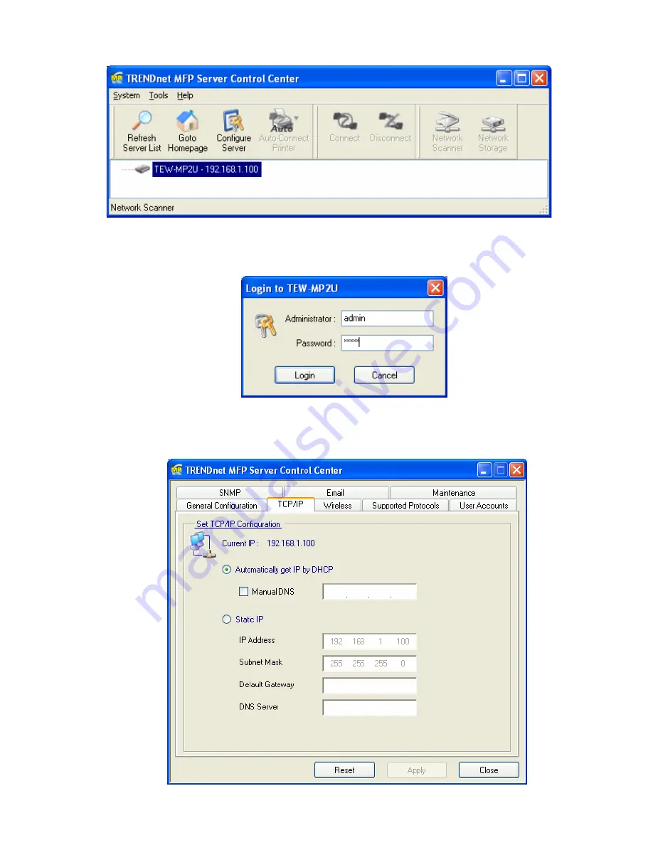 TRENDnet TE100-MP1U - Multi-Function Print Server Скачать руководство пользователя страница 18