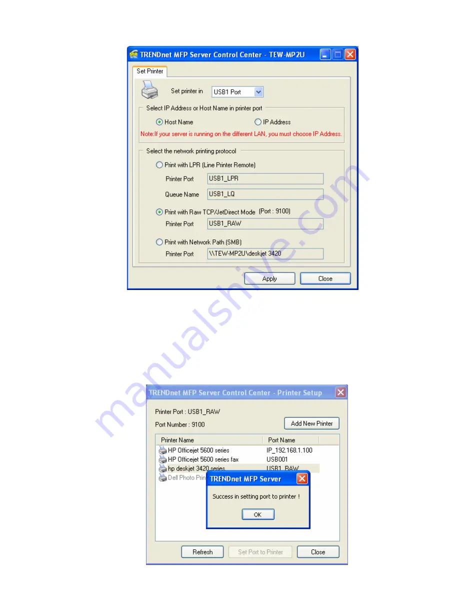 TRENDnet TE100-MP1U - Multi-Function Print Server User Manual Download Page 32