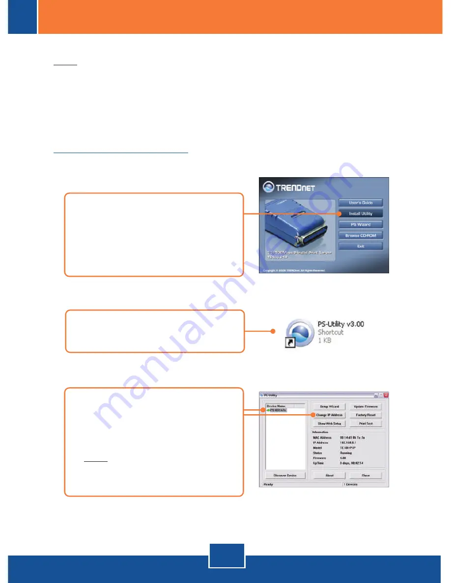 TRENDnet TE100-P1P - Parallel Print Server Скачать руководство пользователя страница 5