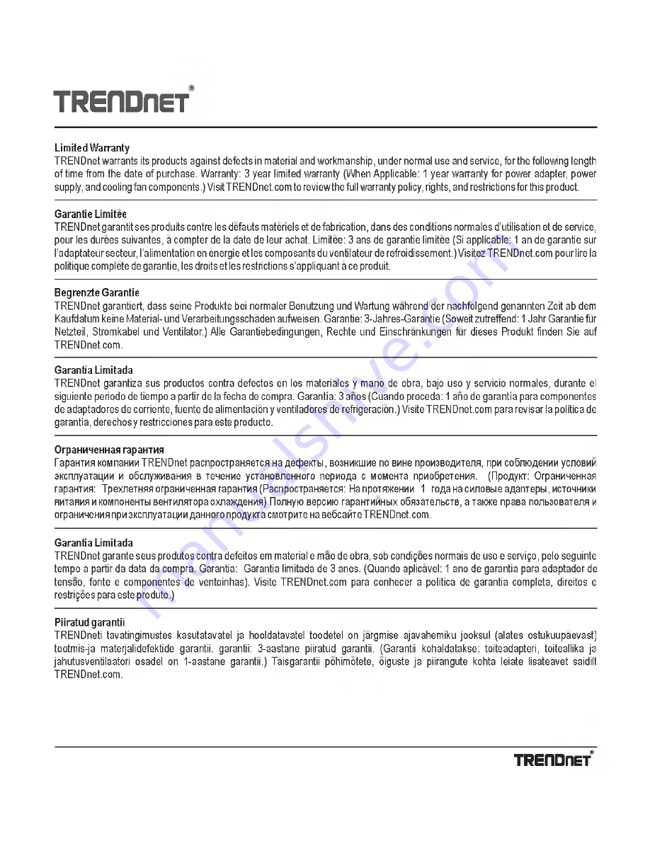 TRENDnet TEG-082WS Quick Installation Manual Download Page 8