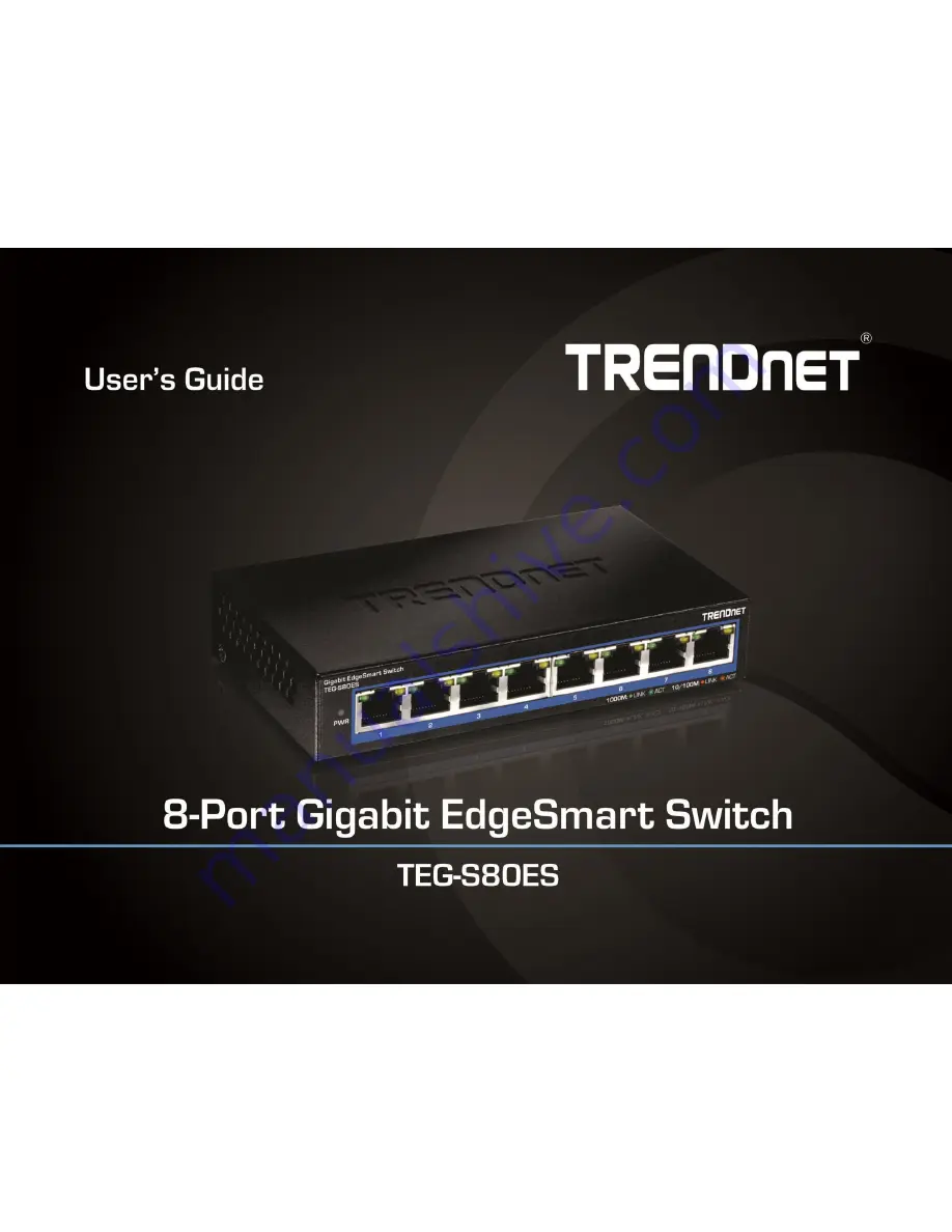 TRENDnet TEG-S80ES User Manual Download Page 1