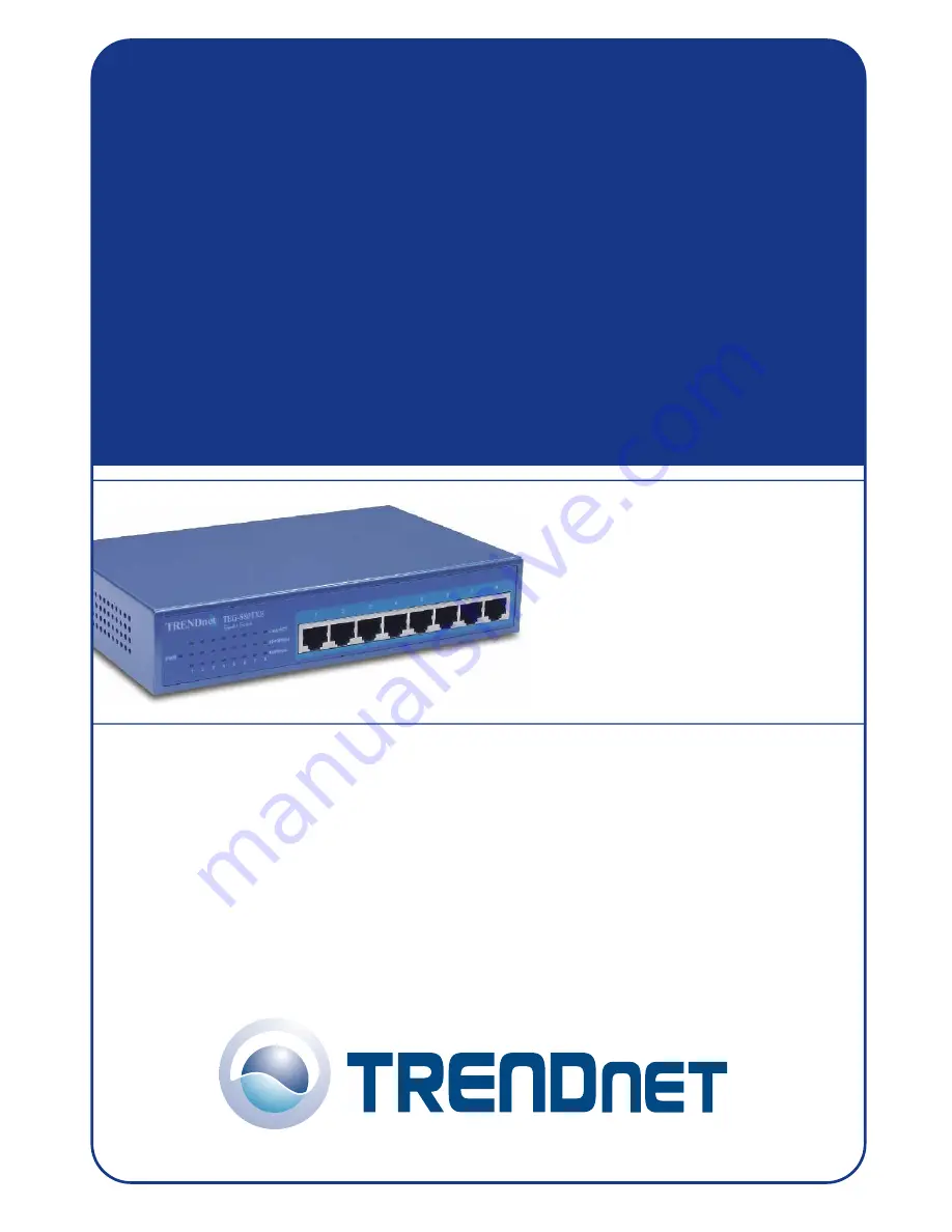 TRENDnet TEG-S80TXE - Copper Gigabit Switch User Manual Download Page 1