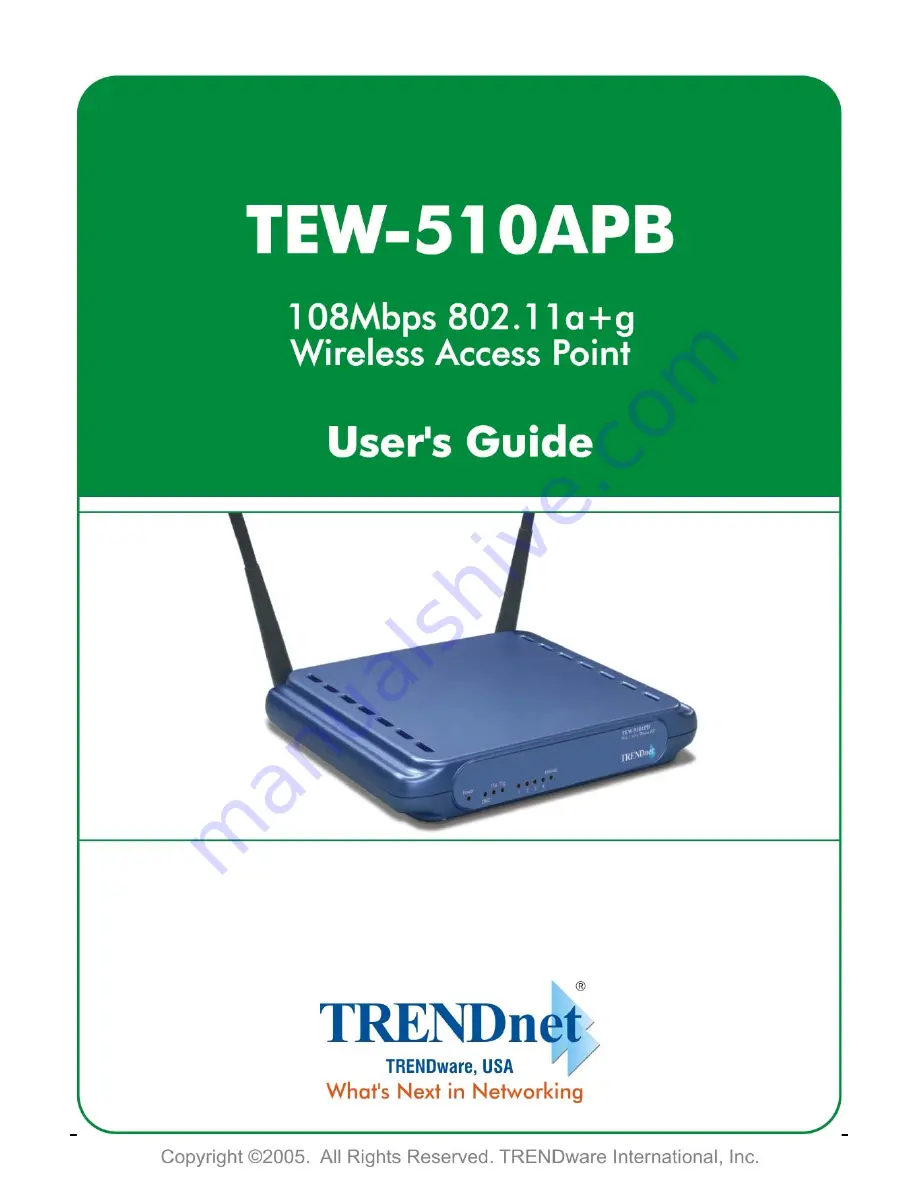 TRENDnet TEW-510APB User Manual Download Page 1