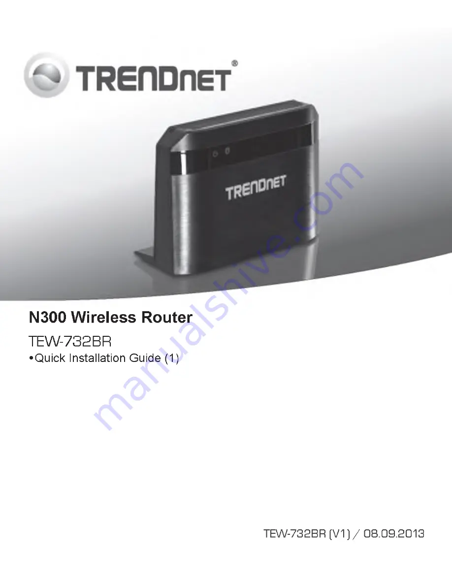 TRENDnet TEW-732BR Quick Installation Manual Download Page 1