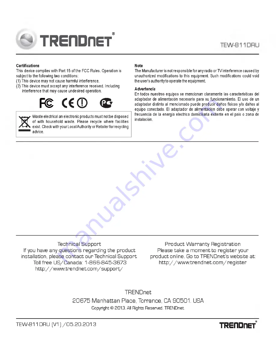 TRENDnet TEW-811 DRU Quick Installation Manual Download Page 10