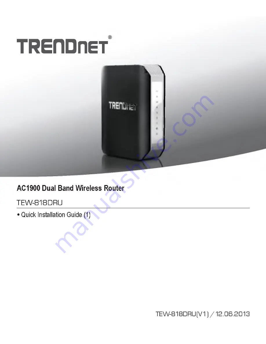 TRENDnet TEW-818DRU Скачать руководство пользователя страница 1