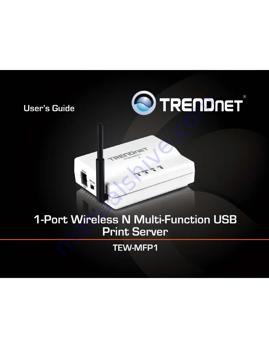 TRENDnet TEW-MFP1 User Manual Download Page 1