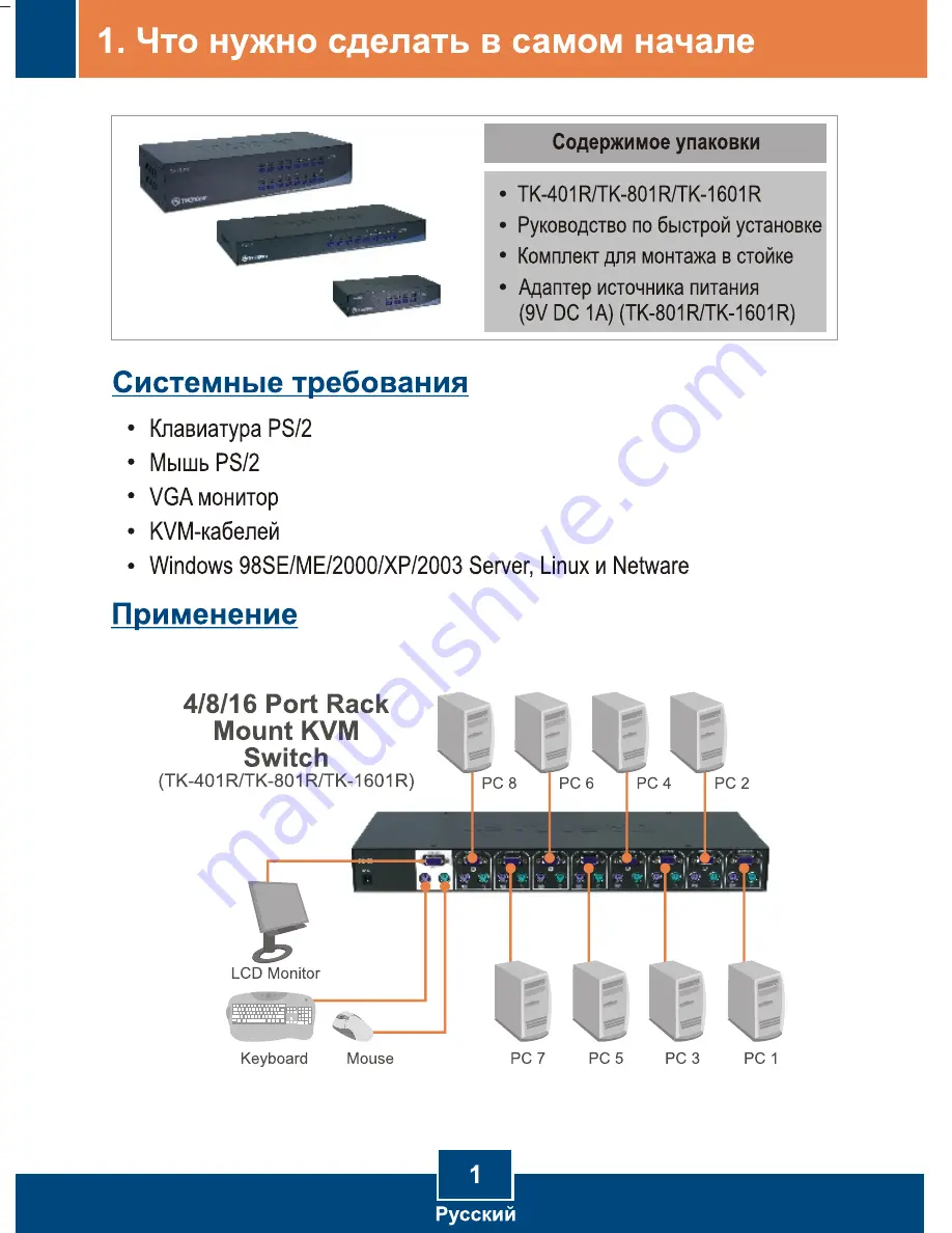 TRENDnet TK-1601R (Russian)  Download Page 3