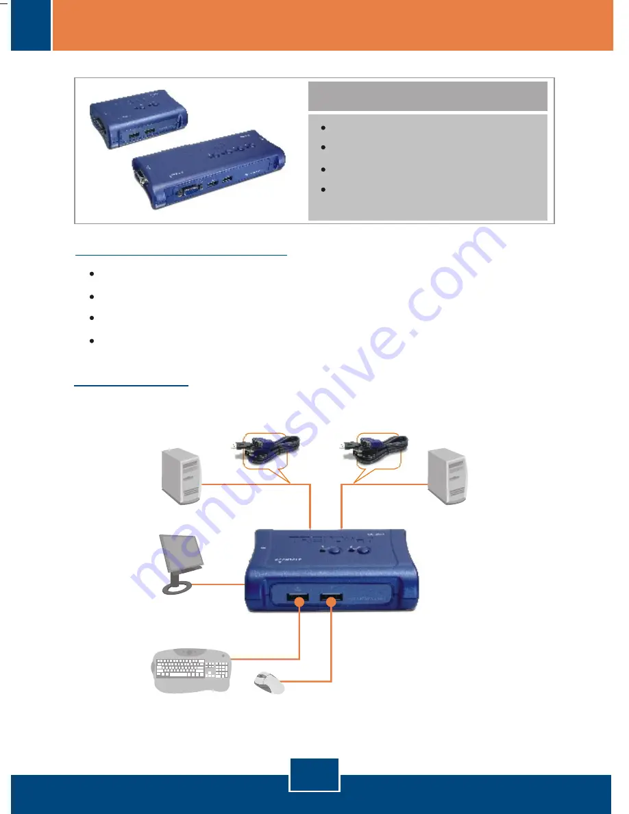 TRENDnet TK-207K - KVM Switch - USB Скачать руководство пользователя страница 3