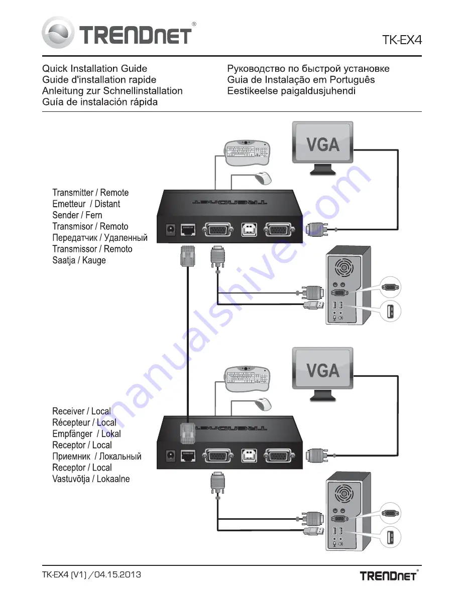 TRENDnet TK-EX4 Скачать руководство пользователя страница 1