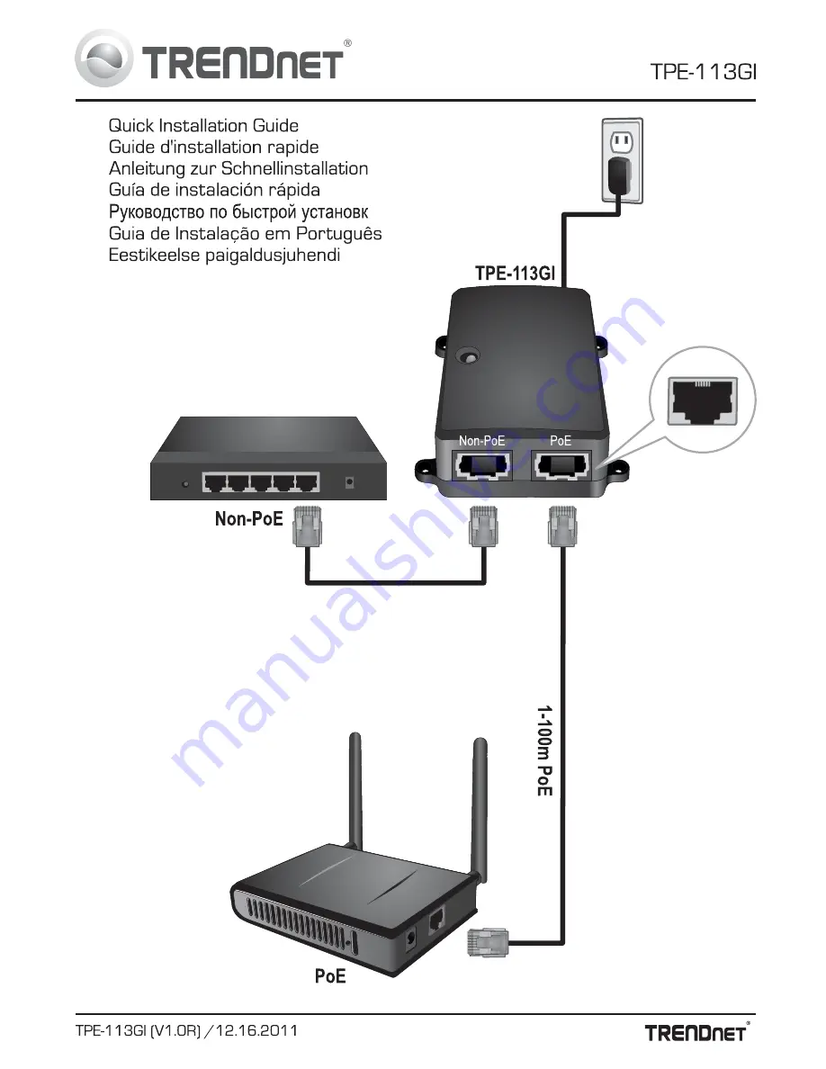 TRENDnet TPE-113GI Скачать руководство пользователя страница 1