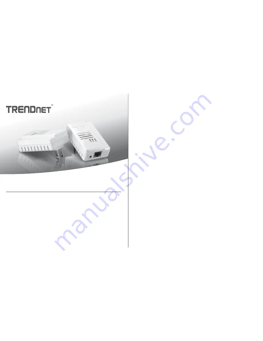 TRENDnet TPL-408E Quick Installation Manual Download Page 1