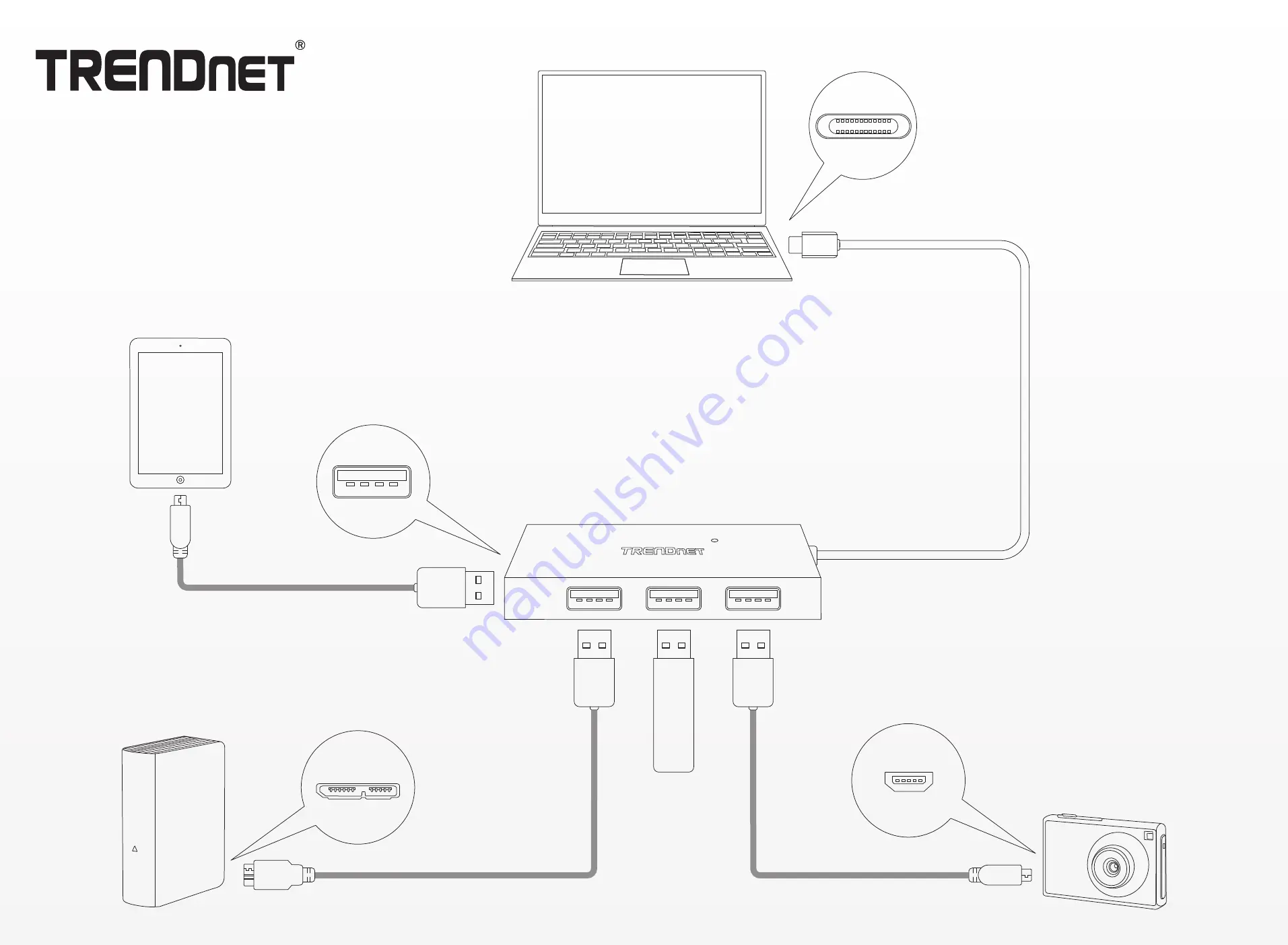 TRENDnet TUC-H4E Quick Installation Manual Download Page 1