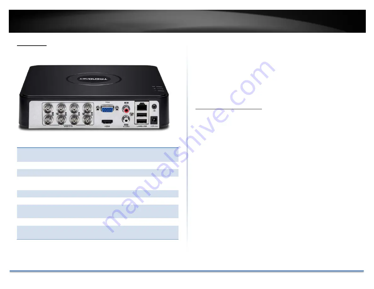 TRENDnet TV-DVR104K Скачать руководство пользователя страница 7