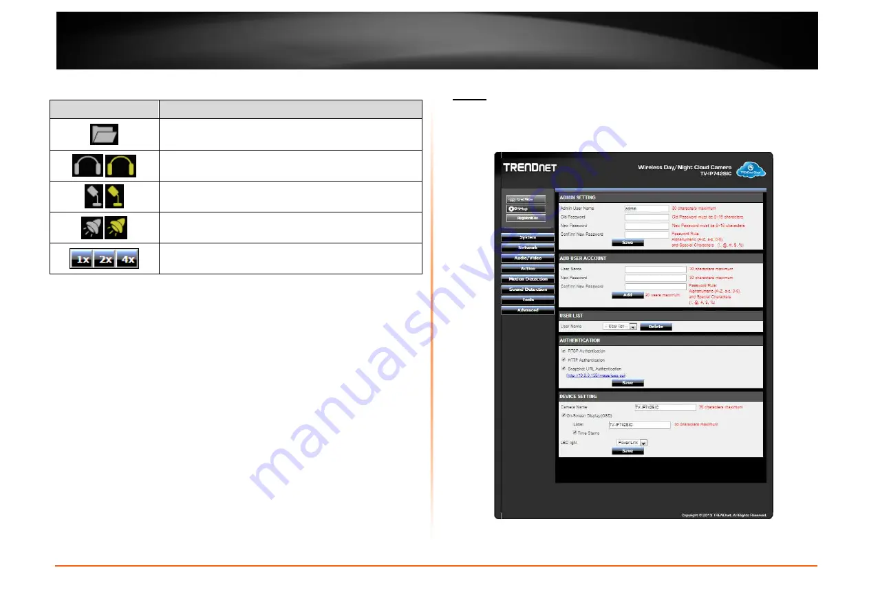 TRENDnet TV-IP742SIC Скачать руководство пользователя страница 22