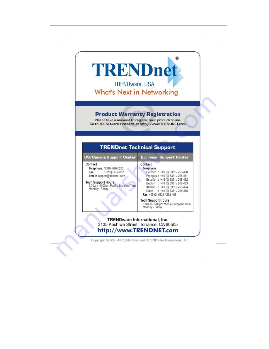 TRENDnet TVP-221H System Integrator'S User Manual Download Page 59