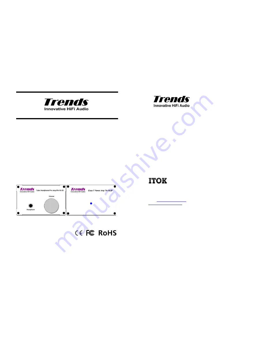 Trends Audio BA-10 Lite User Manual Download Page 1