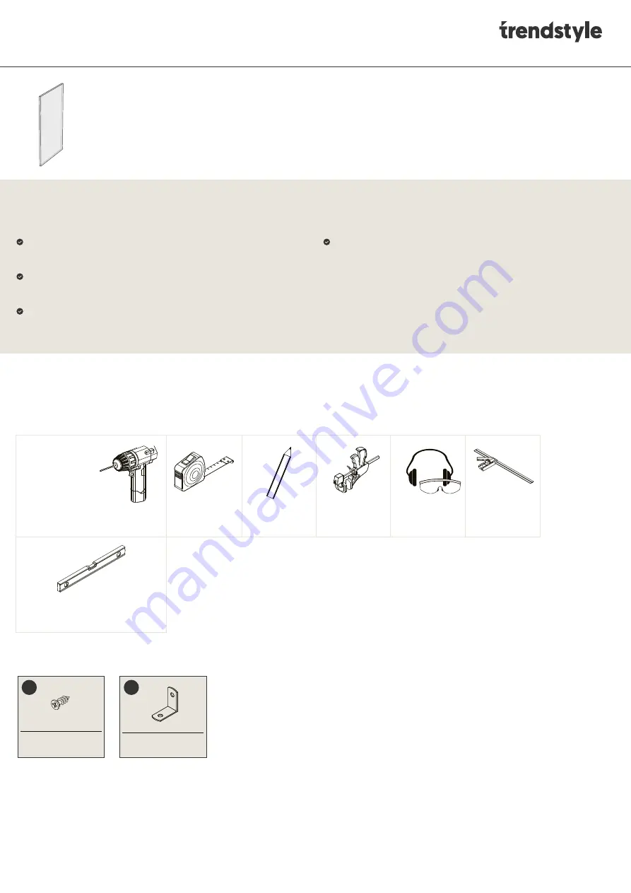 Trendstyle 1000mm Assembly Instructions Manual Download Page 4