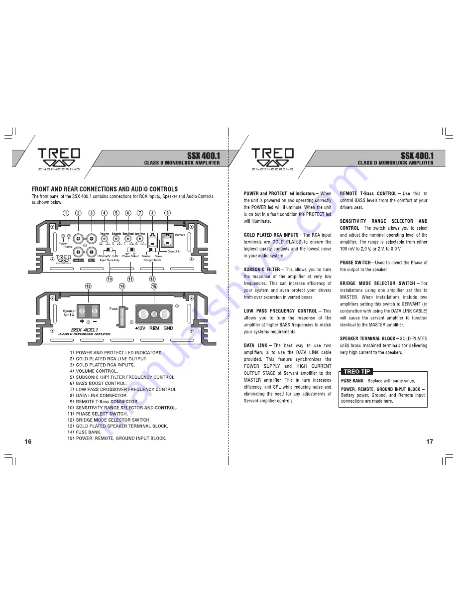 Treo Engineering SSX 100.2 Скачать руководство пользователя страница 10