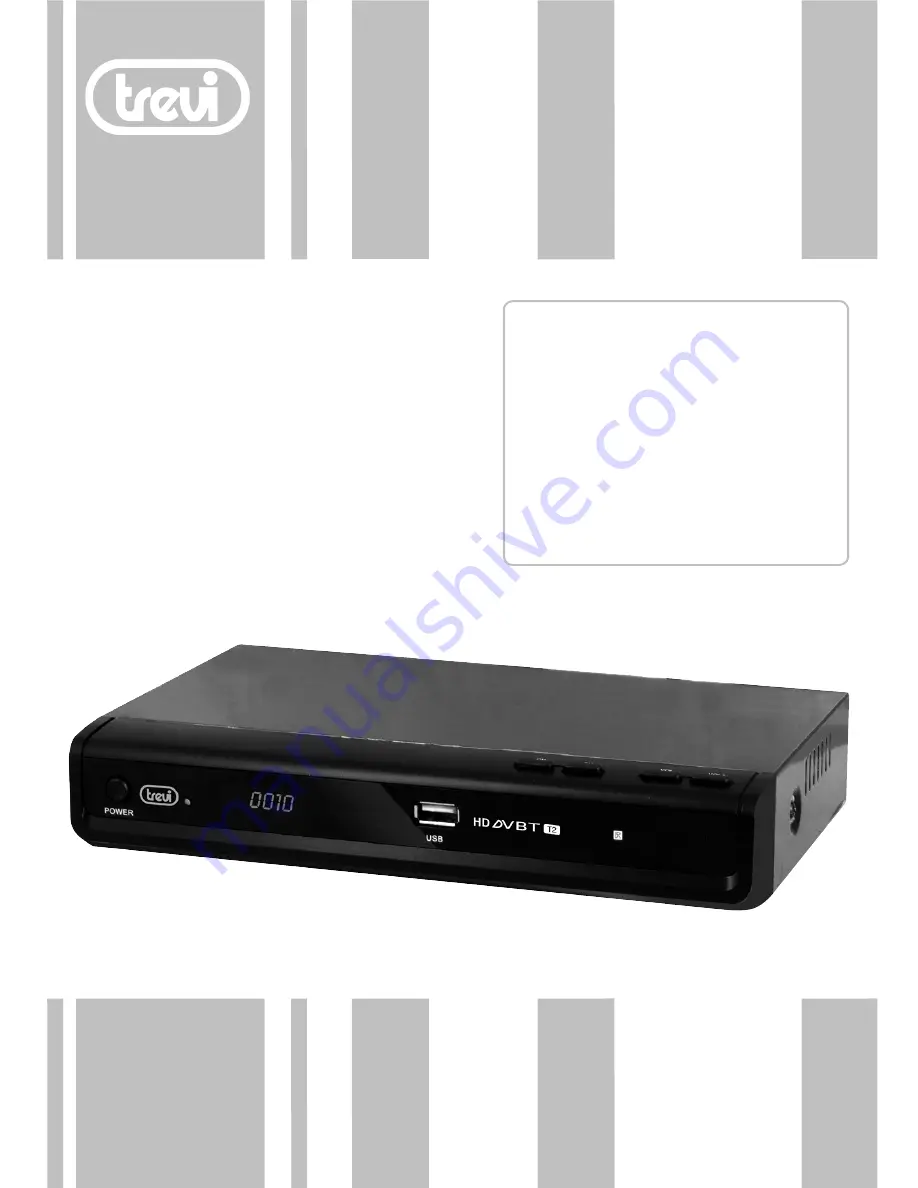 Trevi DVB-T2 HD 3385 TT Instruction Manual Download Page 1