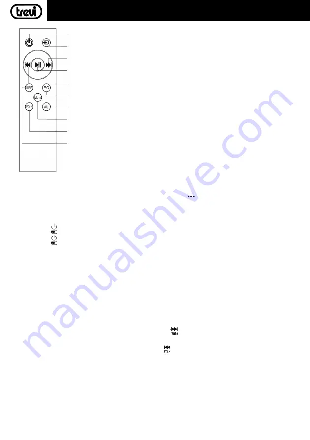 Trevi SB 8340 SW User Manual Download Page 3