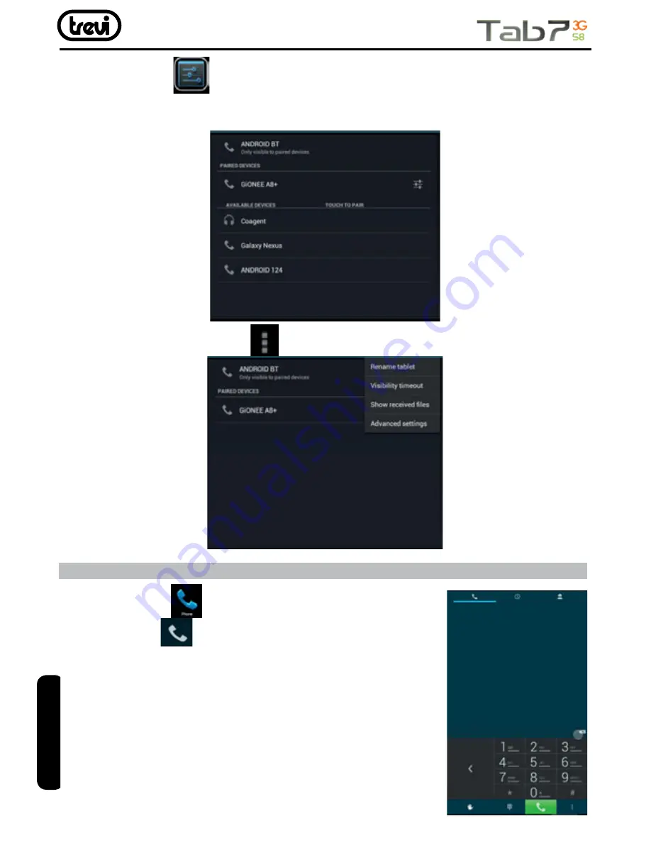 Trevi Tab 7 3G S8 User Manual Download Page 36
