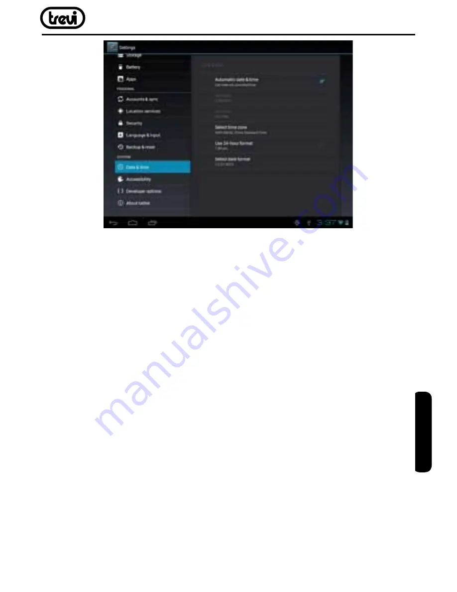 Trevi TAB 7 3G V8 User Manual Download Page 25
