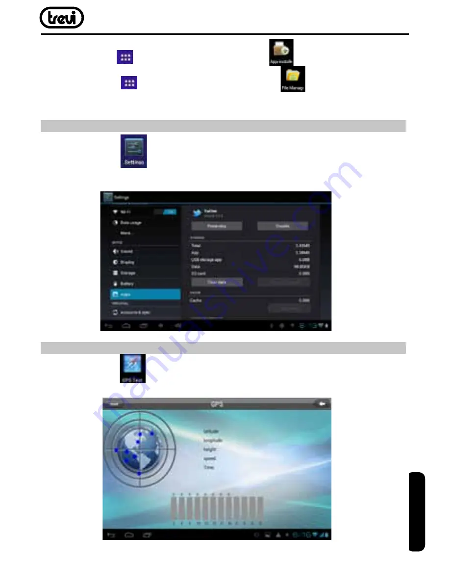 Trevi TAB 7 3G V8 User Manual Download Page 39