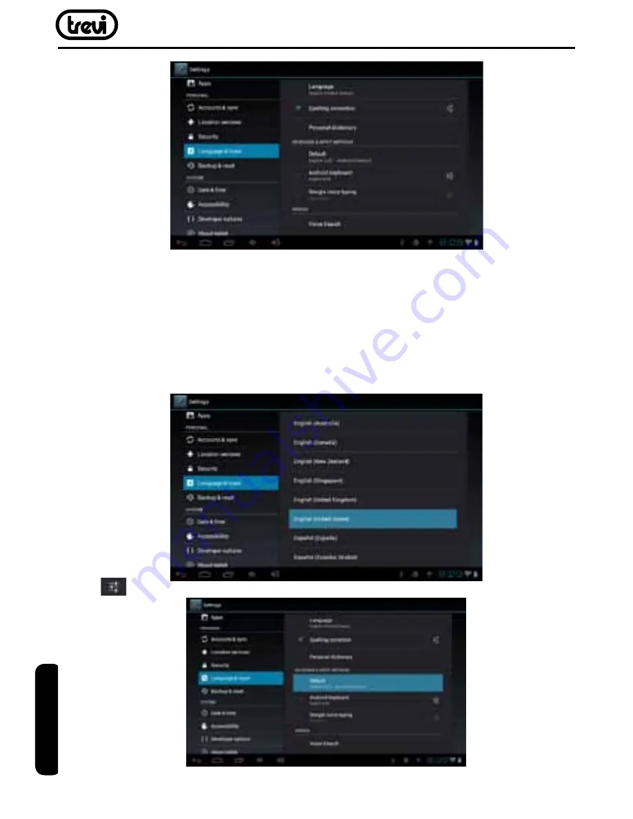 Trevi TAB 7 3G V8 User Manual Download Page 46