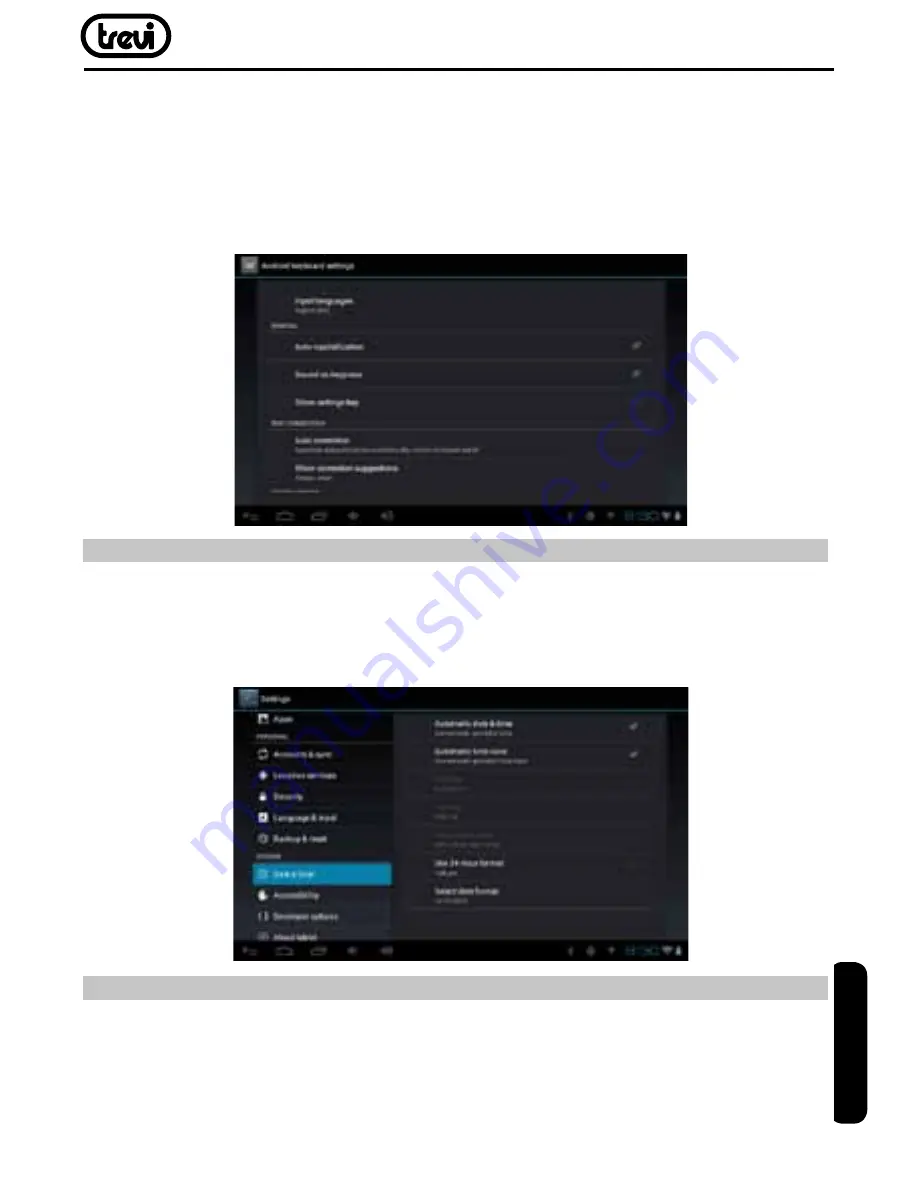 Trevi TAB 7 3G V8 User Manual Download Page 47