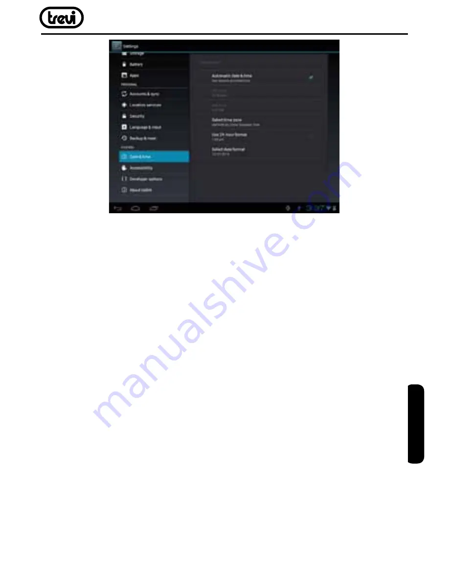 Trevi TAB 9 3G V16 User Manual Download Page 25