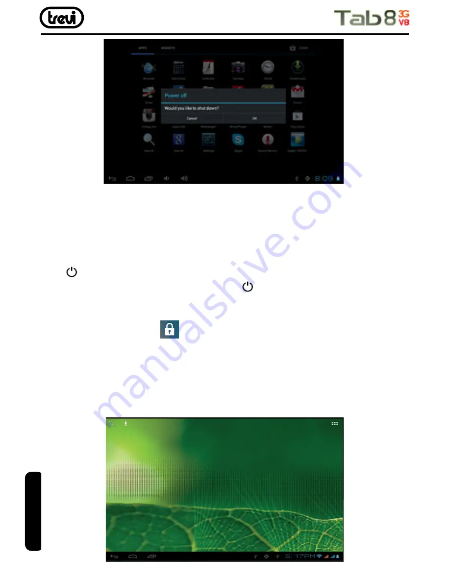 Trevi Tab8 3G V8 User Manual Download Page 36