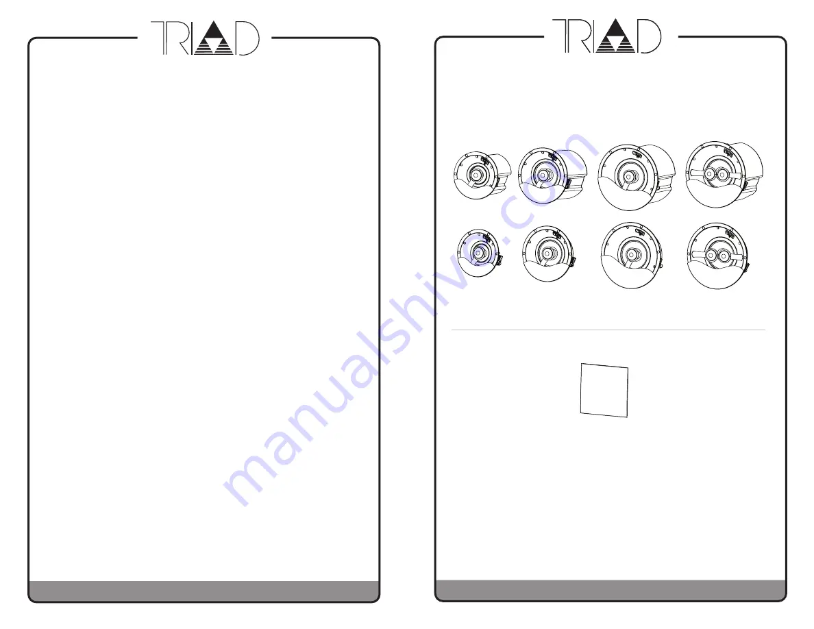 Triad InCeiling Mini SealedRound Installation Manual Download Page 1