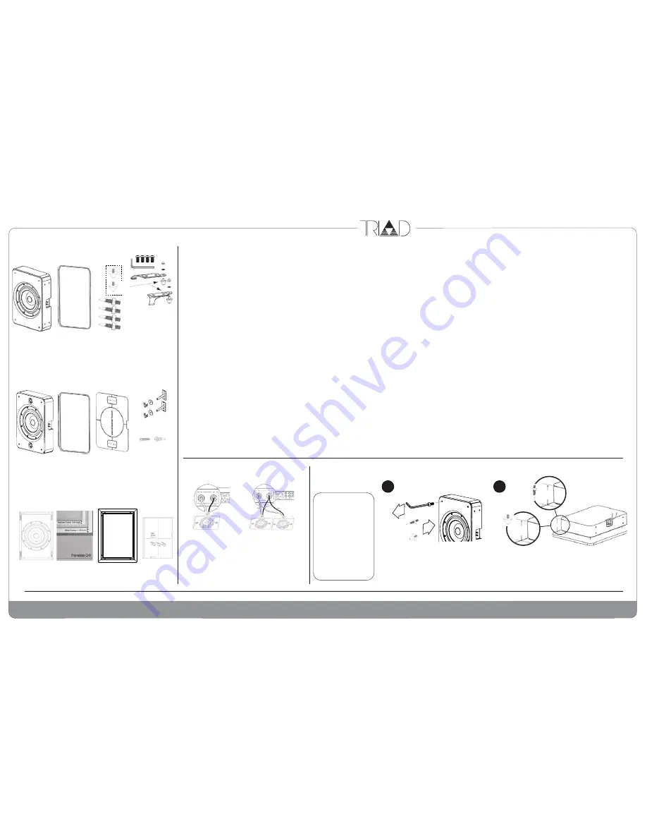 Triad InRoom Bronze SlimSub Product Info & Warranty Download Page 1