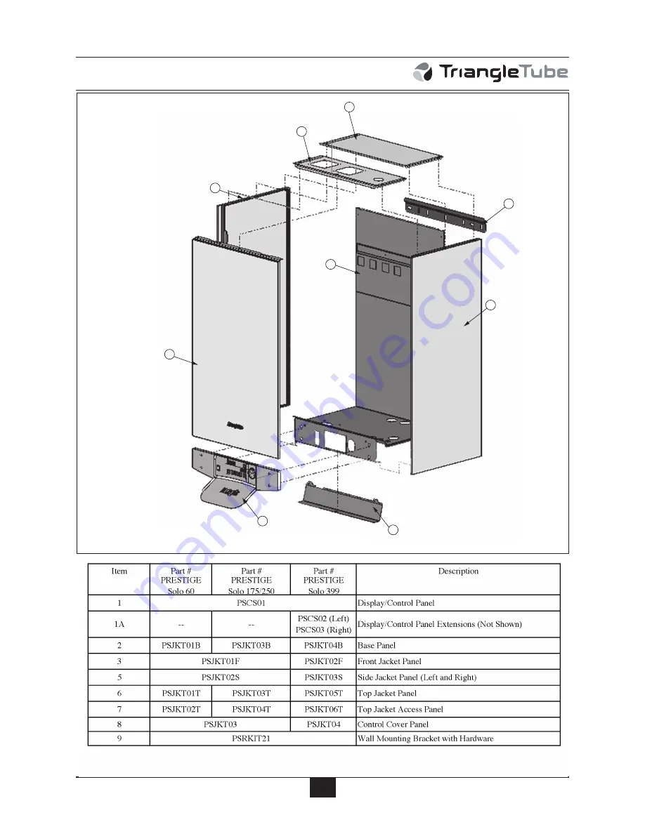 TriangleTube Prestige Slol 250 Installation And Maintenance Manual Download Page 72