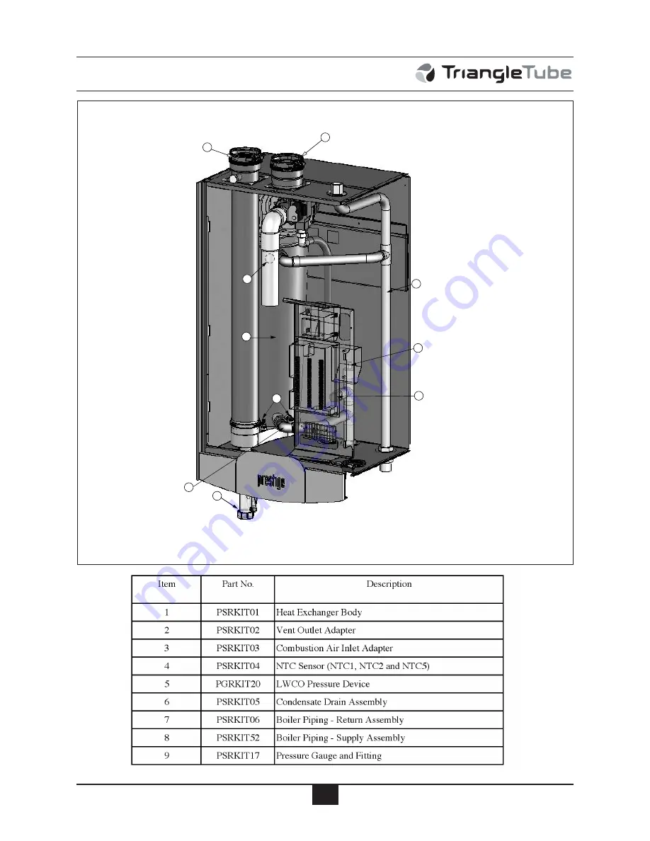 TriangleTube Prestige Slol 250 Installation And Maintenance Manual Download Page 73