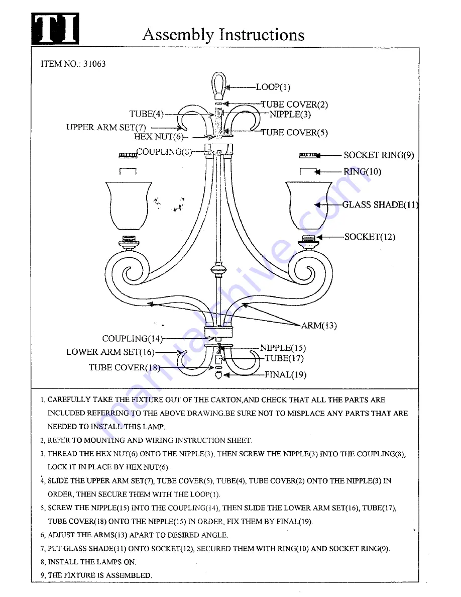 Triarch 31063 Скачать руководство пользователя страница 1