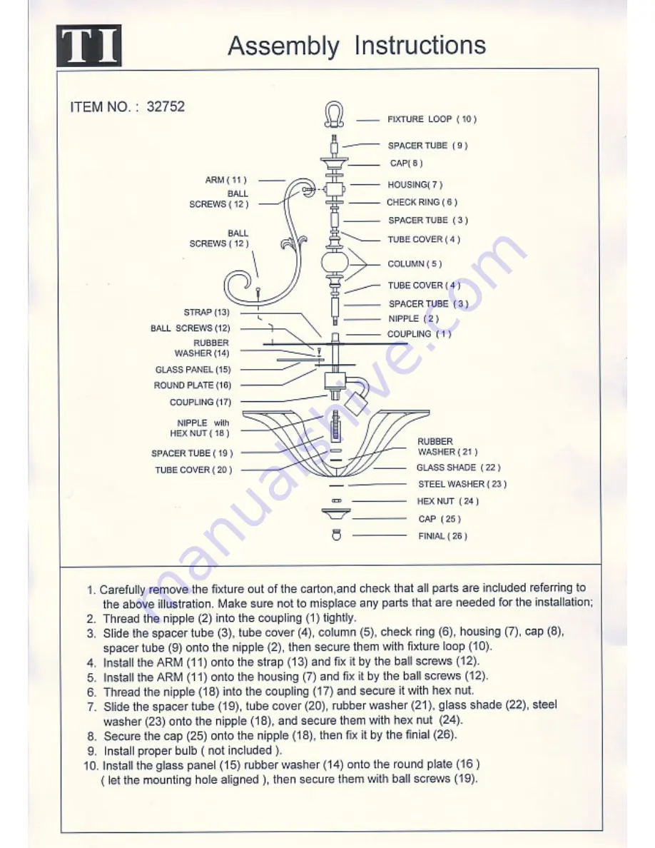 Triarch 32752 Скачать руководство пользователя страница 1