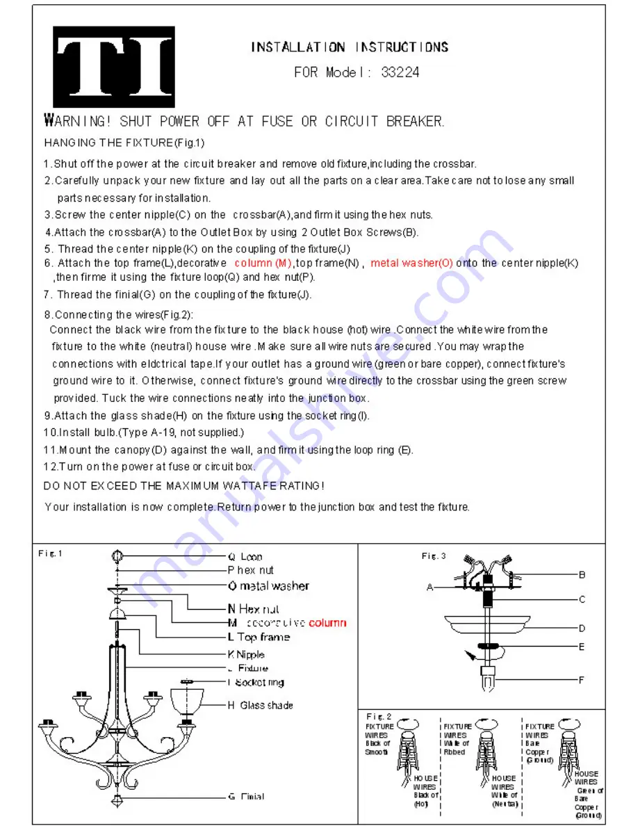 Triarch 33224 Installation Instructions Download Page 1